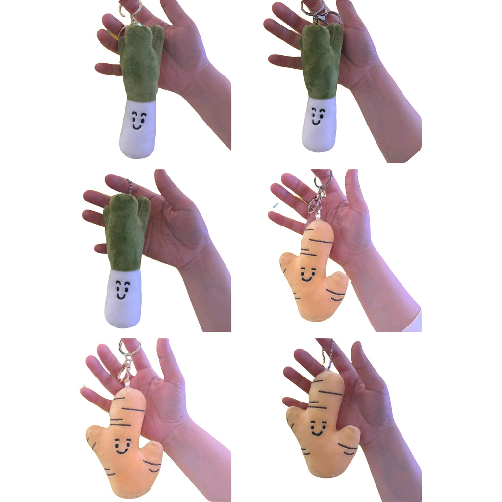 Viral TikTok Veggie Plush Keychain Funny Backpack Charms