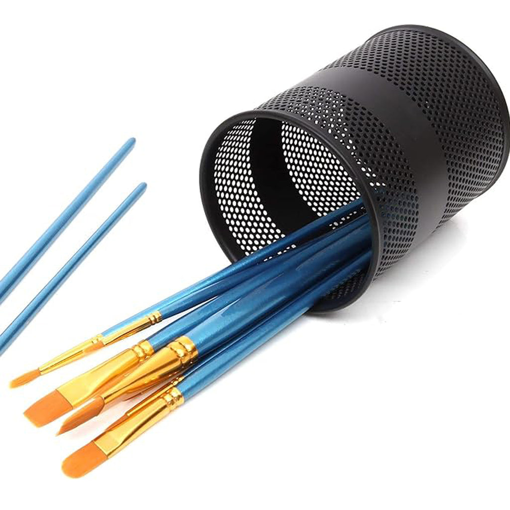 Round Mesh Pen Holder For Desk