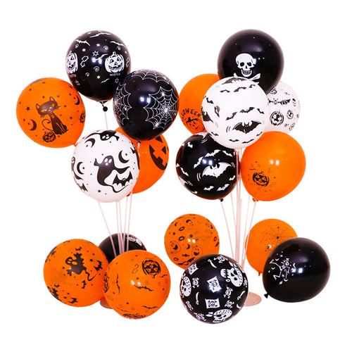 12" Bag of One Hundred Halloween Decorative Balloons
