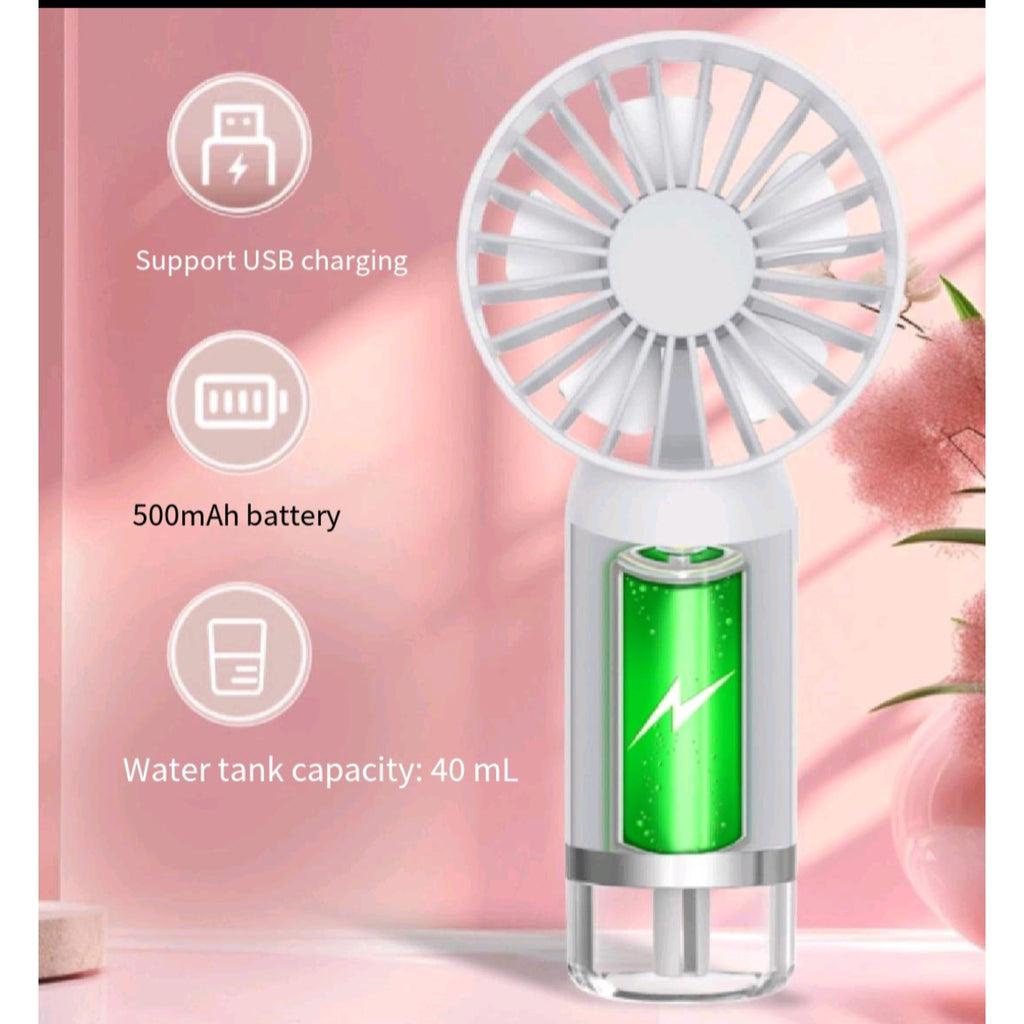Handheld Mist Fan Cooling Portable USB Rechargeable Outdoor