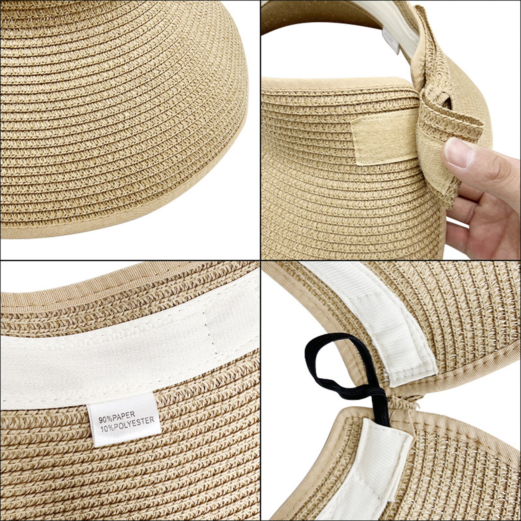 Foldable Wide Brim Hat Empty Straw Hat