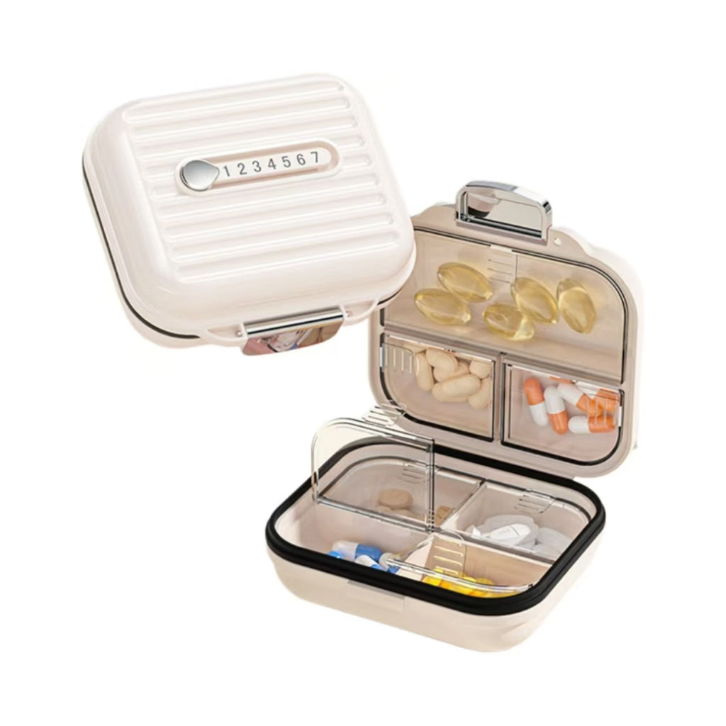 Portable Divided Pill Box
