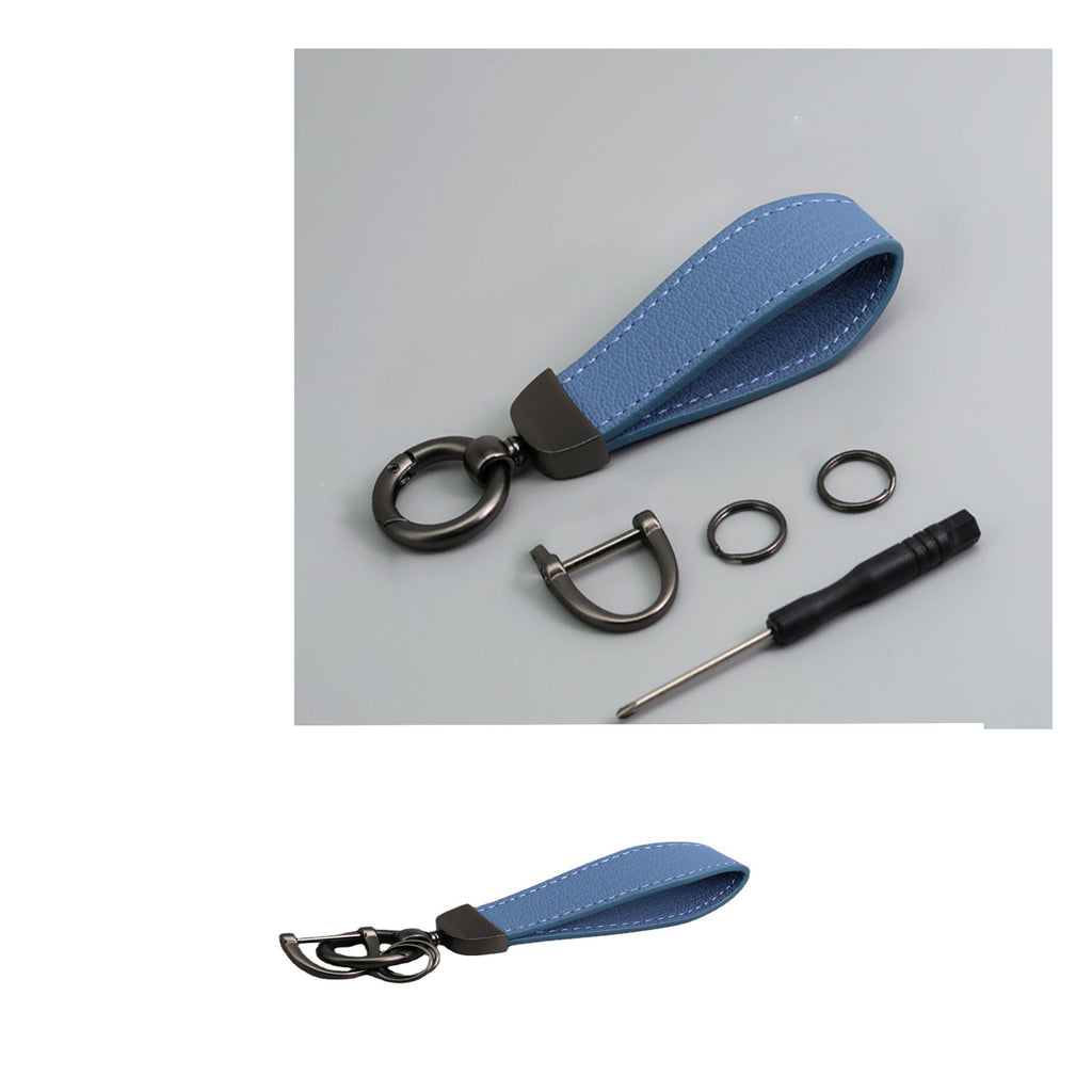 Metal Leather Keychain