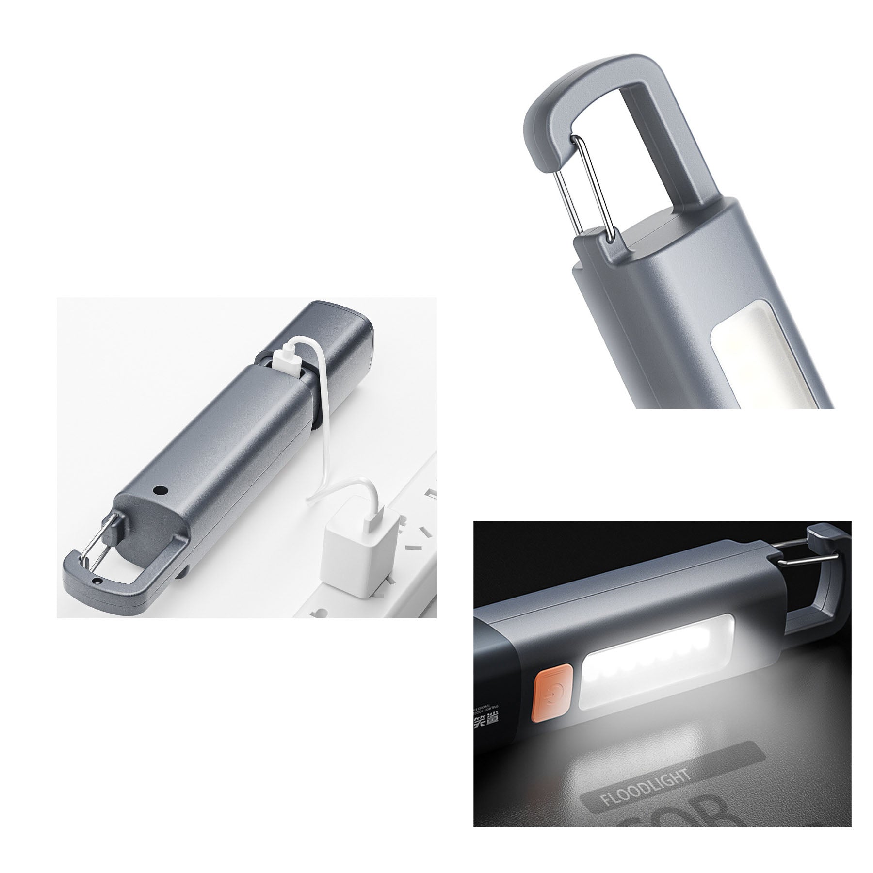 Outdoor Portable Power Bank Cob Flashlight