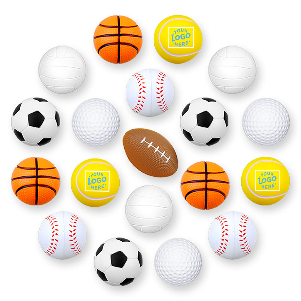 Assorted Pu Foam Sports Balls – Stress Relief Toys