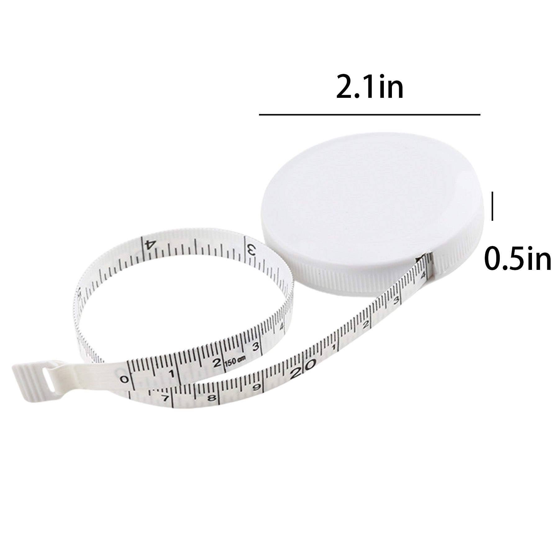Automatic Retractable Round Plastic Measuring Tape