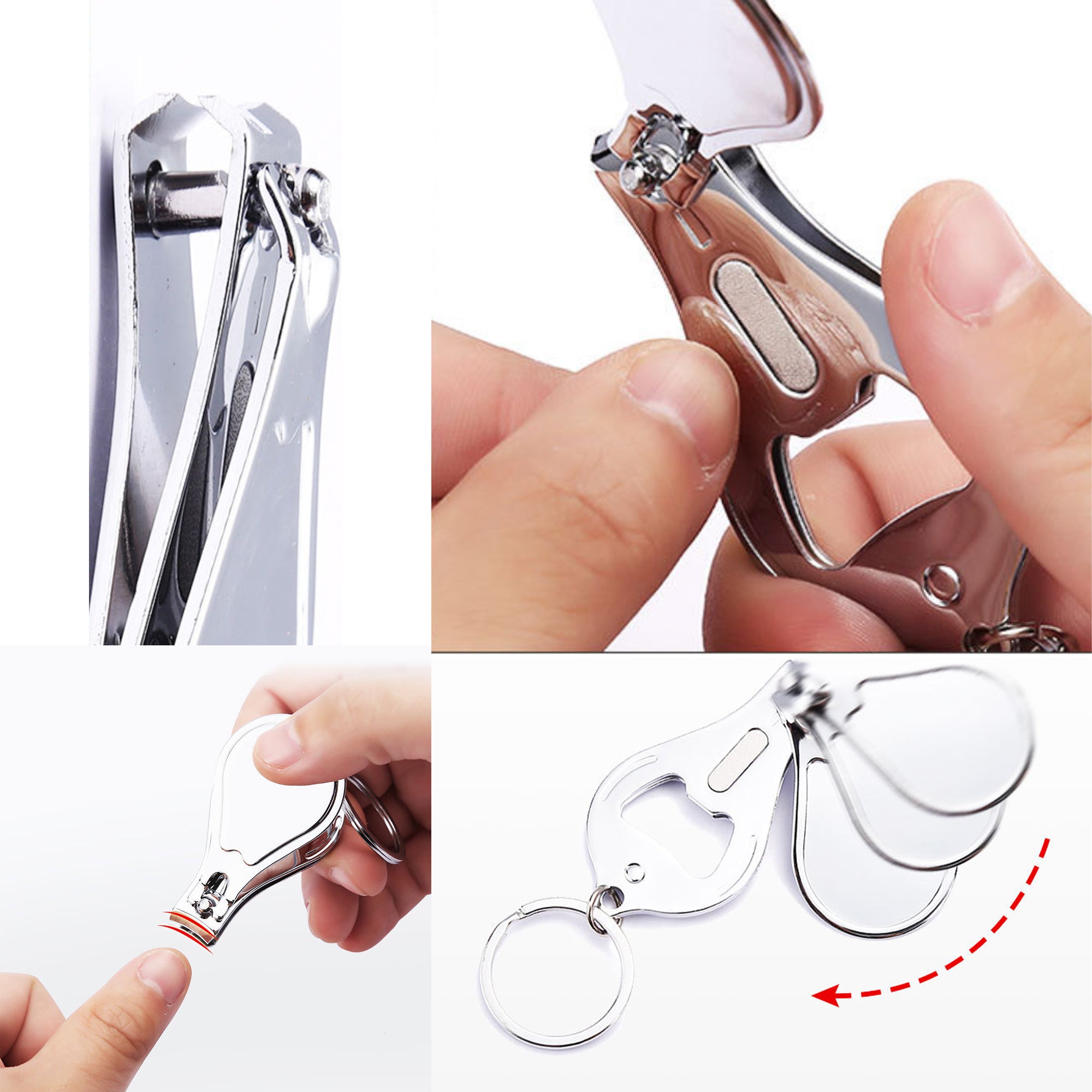 Bottle Opener Keychain Nail Clipper