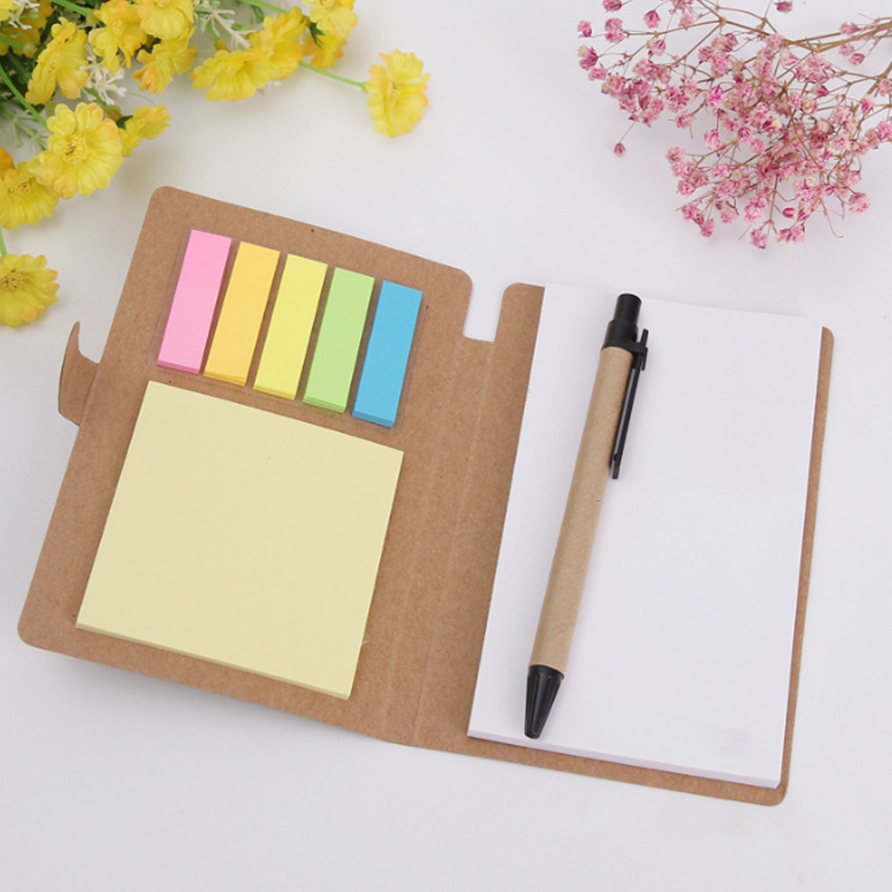 Kraft Paper Notepad Sketchbook With Pen