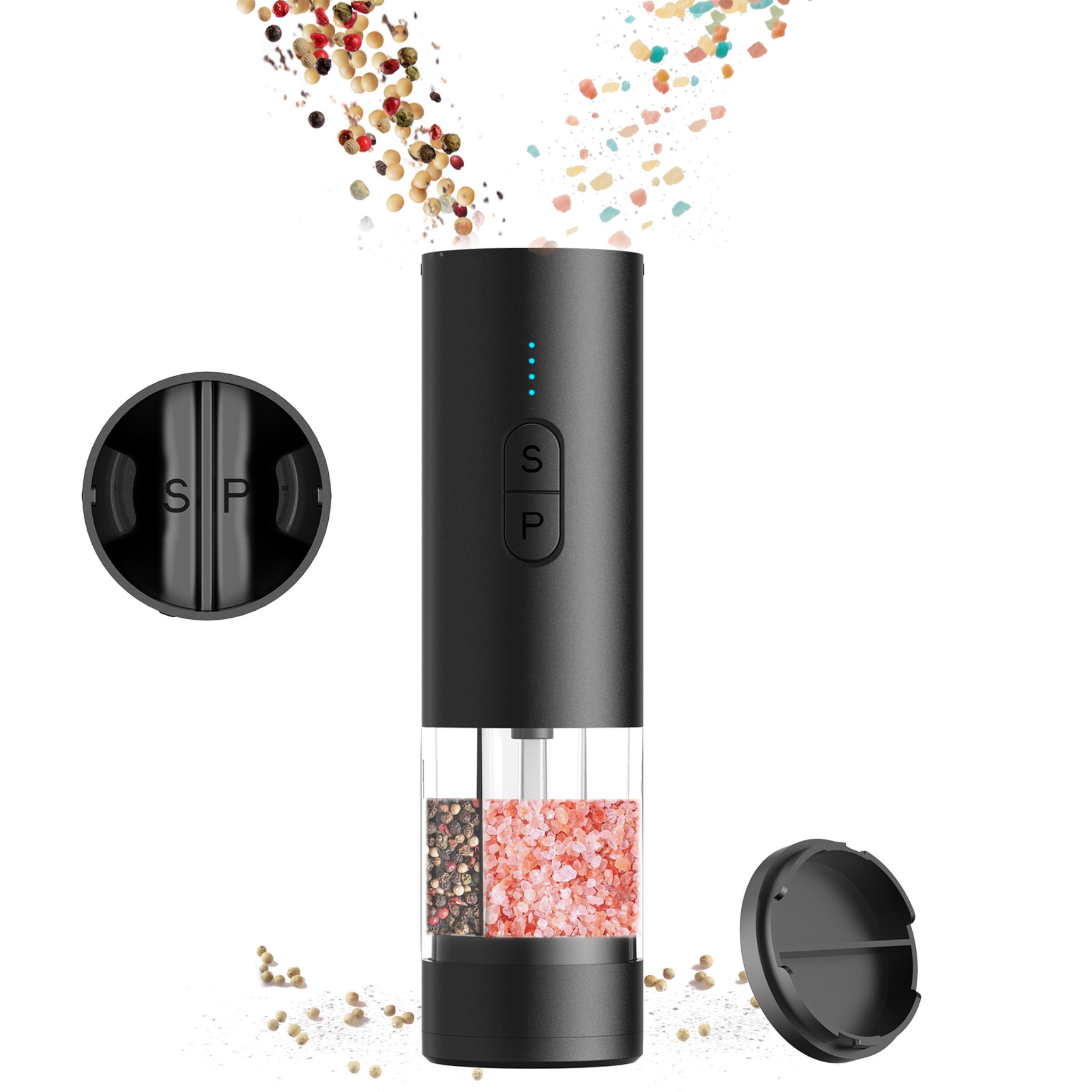 Electric Dual Salt And Pepper Grinder