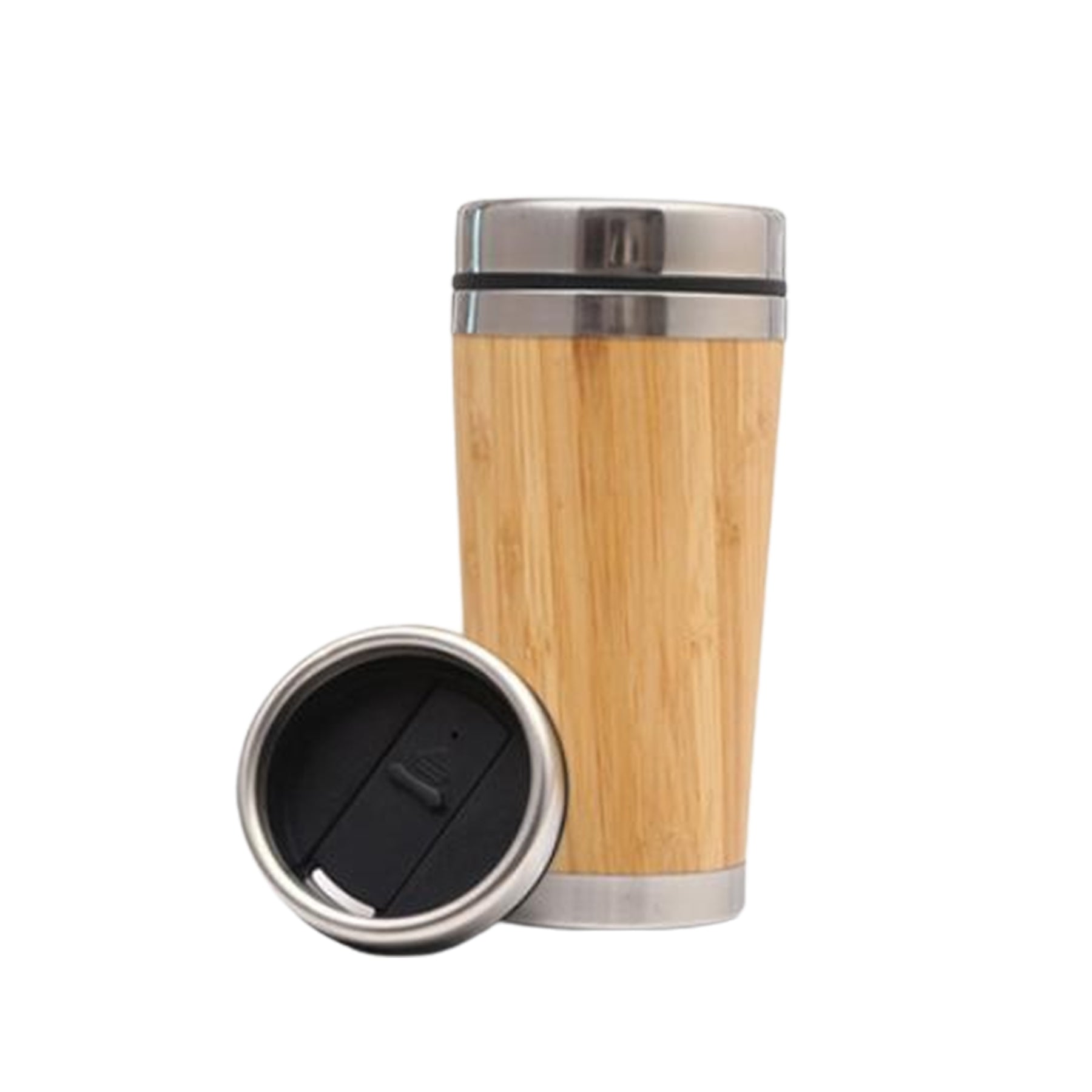 15 Oz Bamboo Stainless Steel Double Wall Coffee Cup