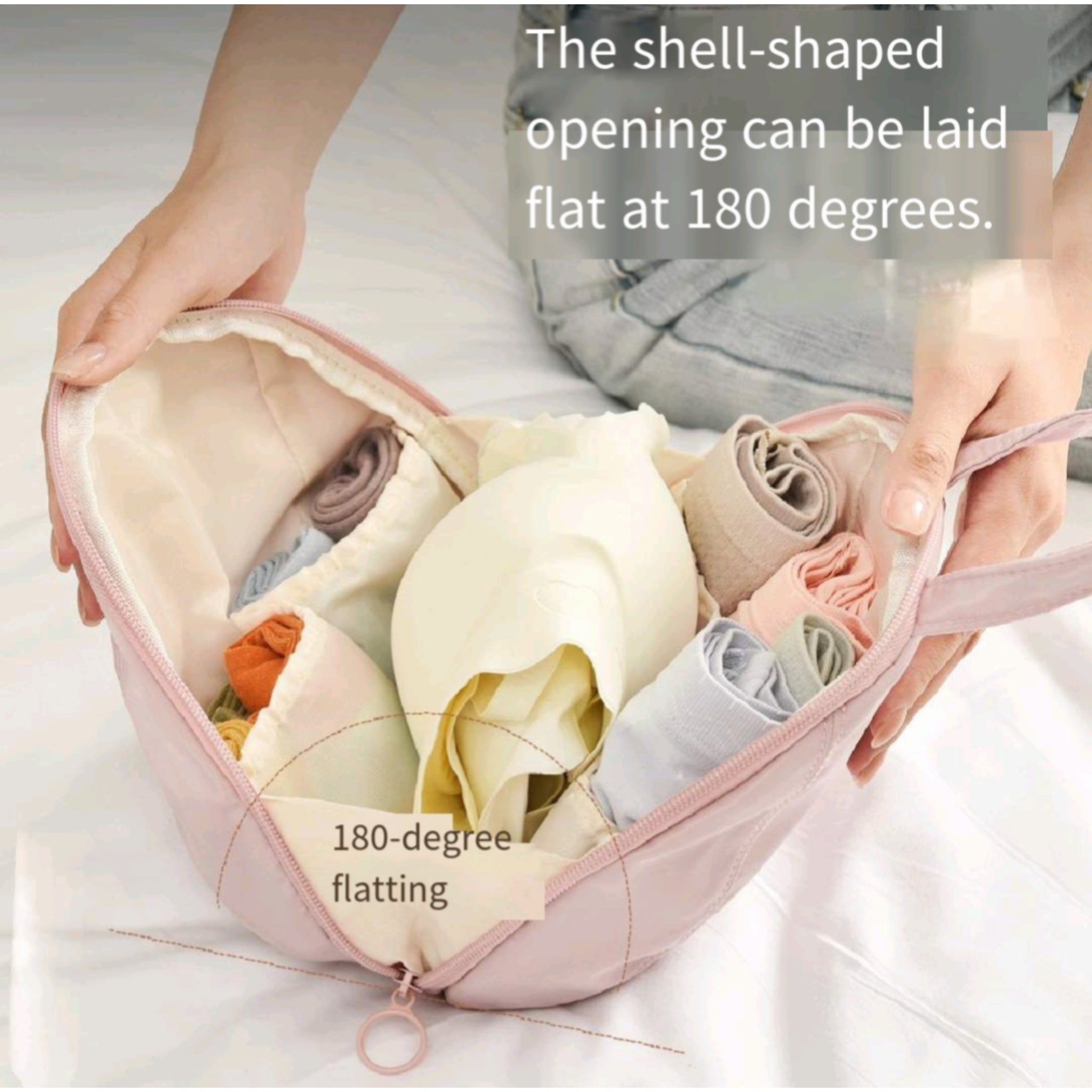 Dome Bra Organizer Travel Portable Divided Compartment