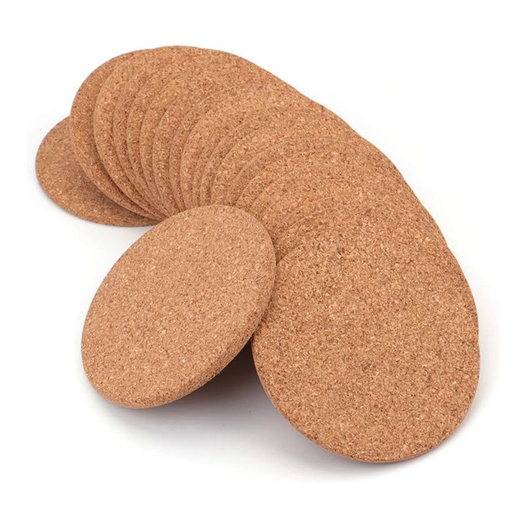 Round Natural Cork Coasters
