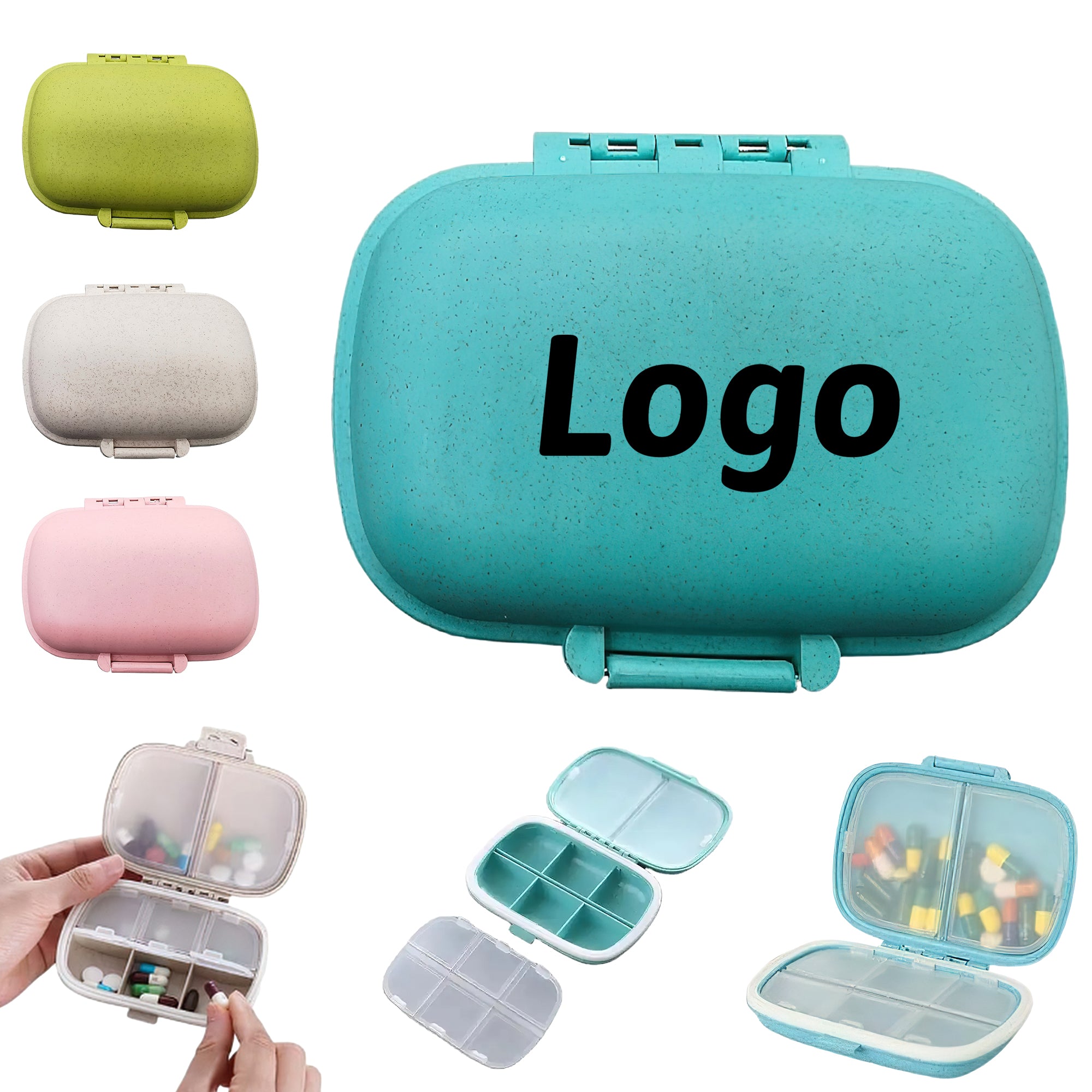 Small Pill Box 8 Compartments Pill Box Pocket Pill Box