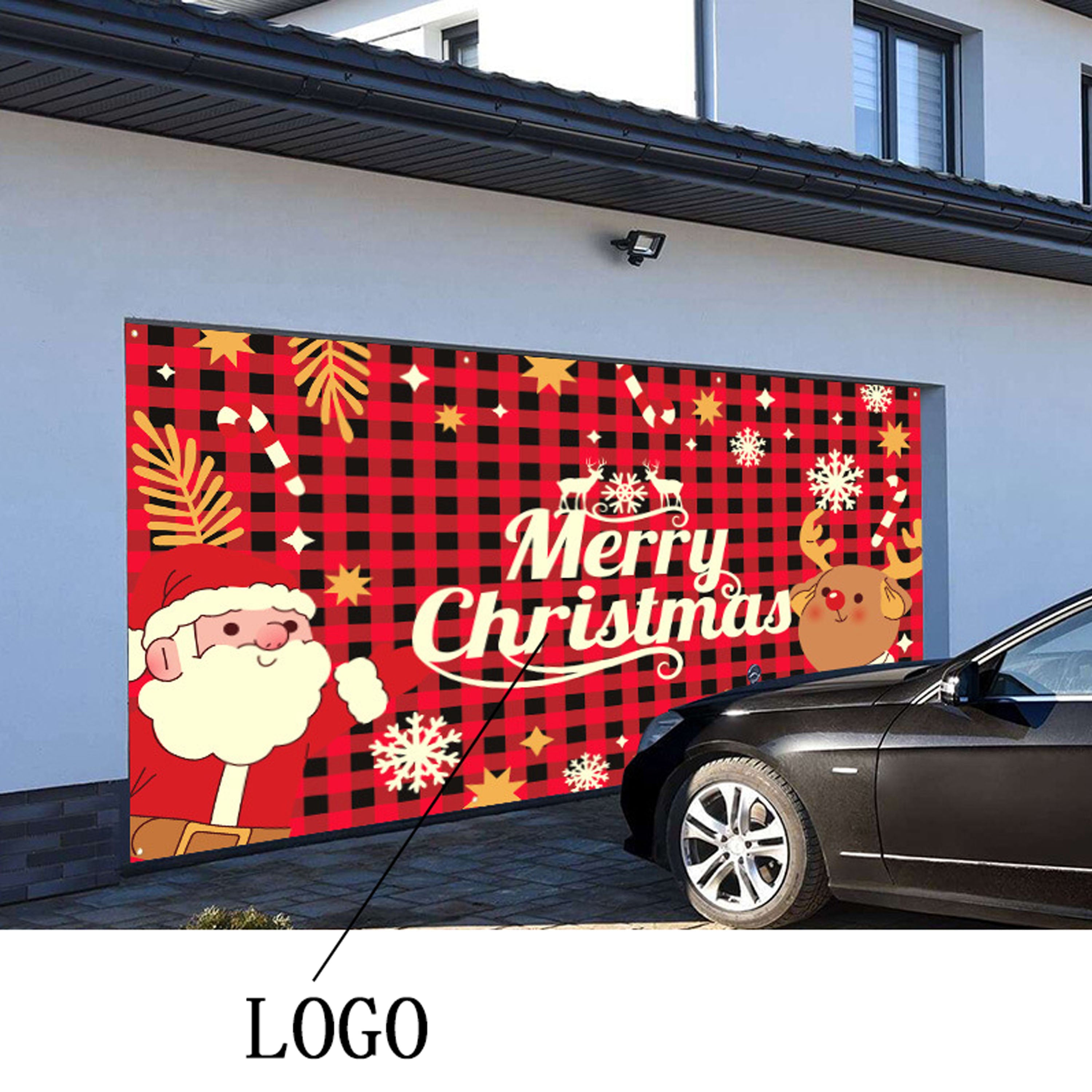 Chrismas Backyard Lawn Hanging Decor Flags
