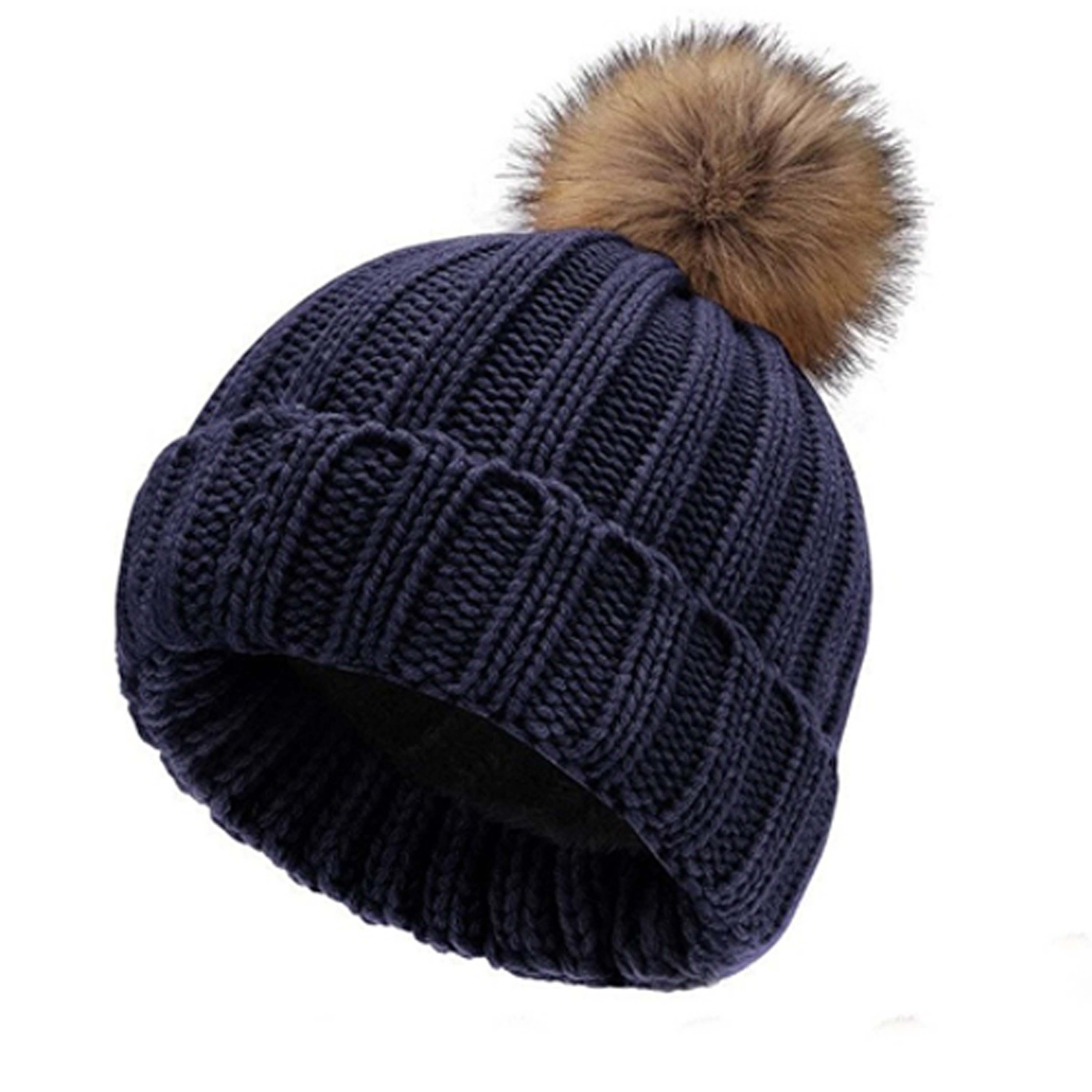 Wool Knitted Acrylic Hat Solid Color