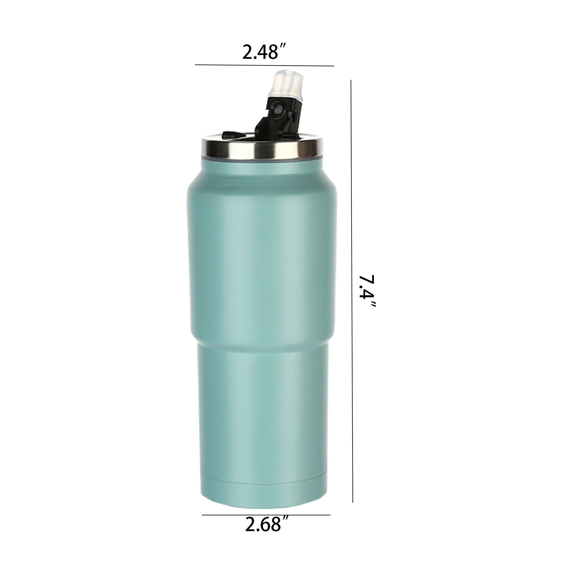 15oz Stainless Steel Can Insulated Travel Straw Cup