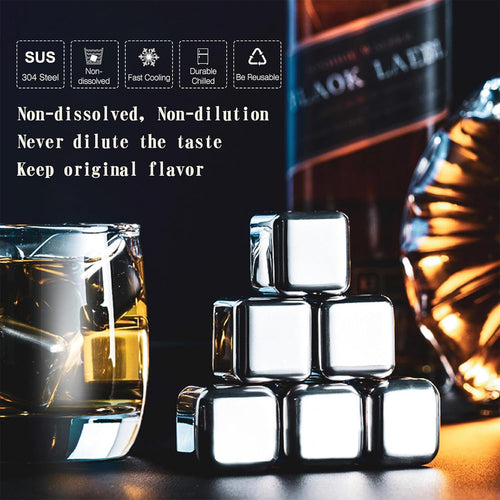 4 Pcs Stainless Steel Ice Cubes Set