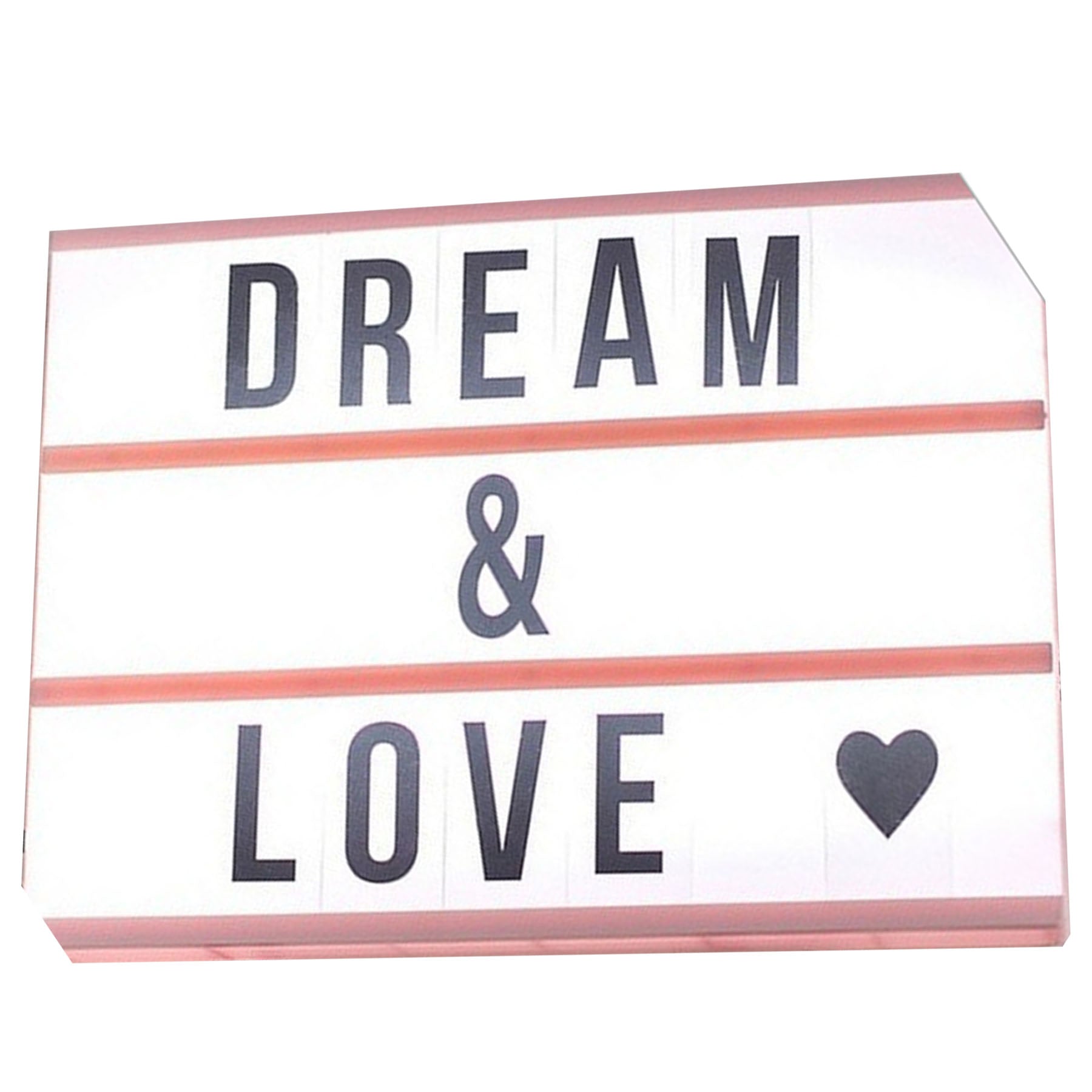 Pink Cinema Light Box with 400 Letters & Emojis & 2 Markers