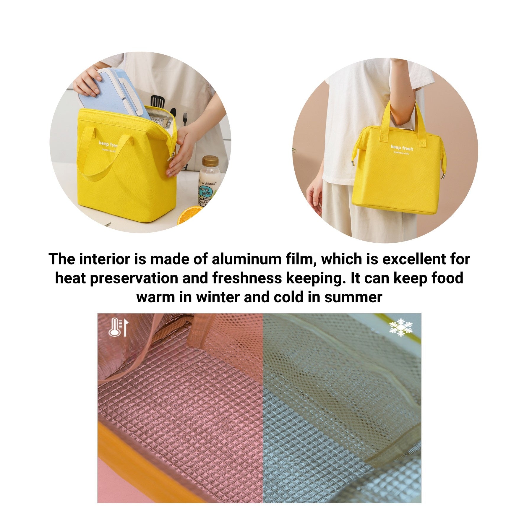 Portable And Large-Capacity Macaron-Colored Ice Bag