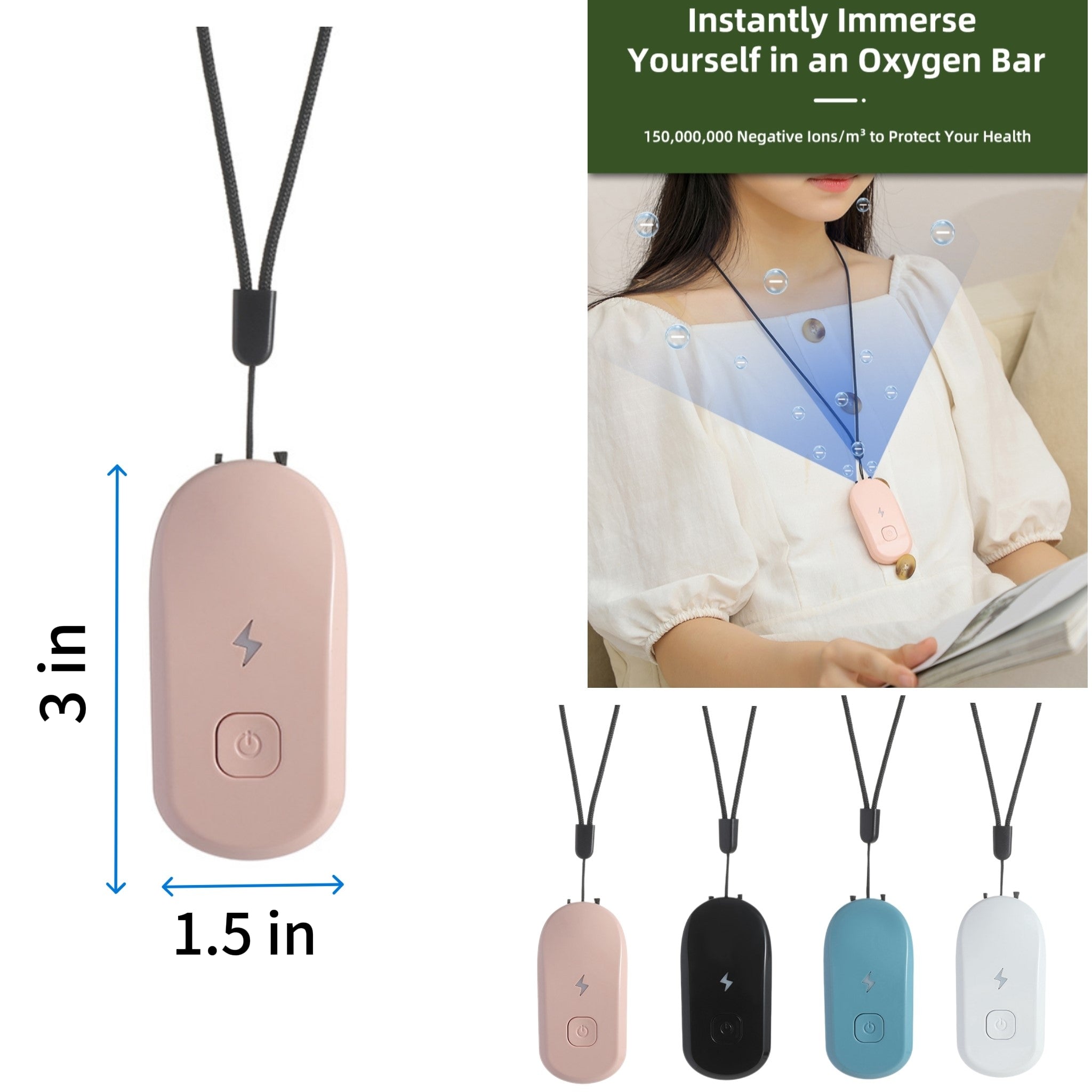 Neck Air Purifier With Negative Ion Technology