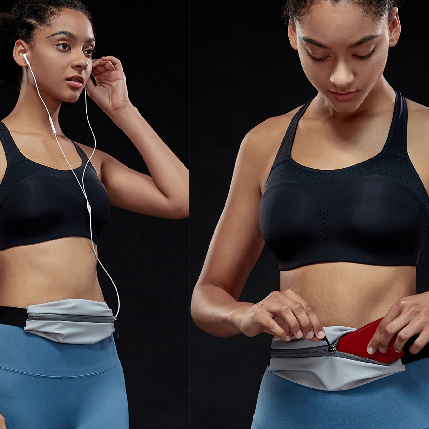 Running Cycling Sports Fanny Pack With Reflective Strip