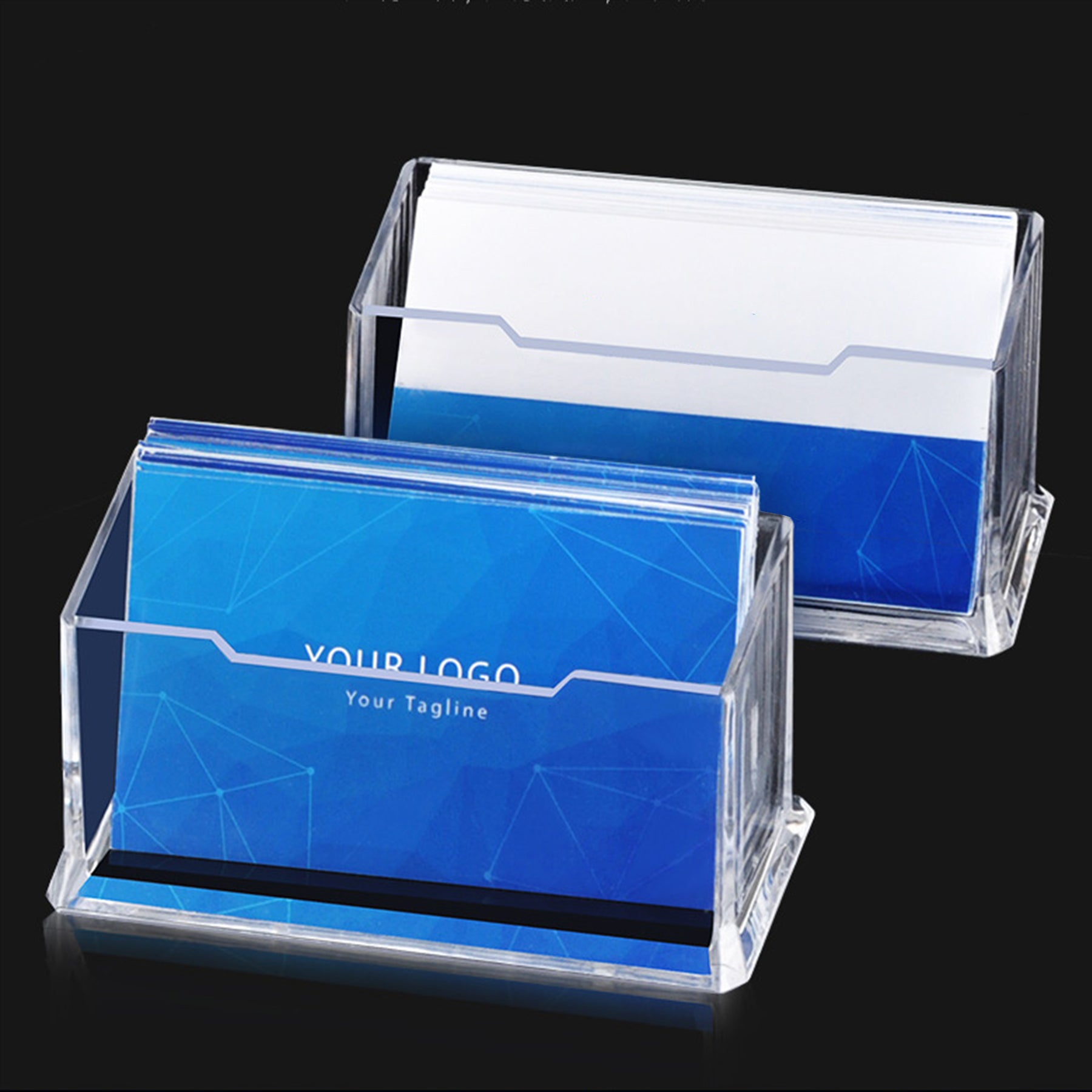 Transparent Single -Layer Plastic Business Card Holder