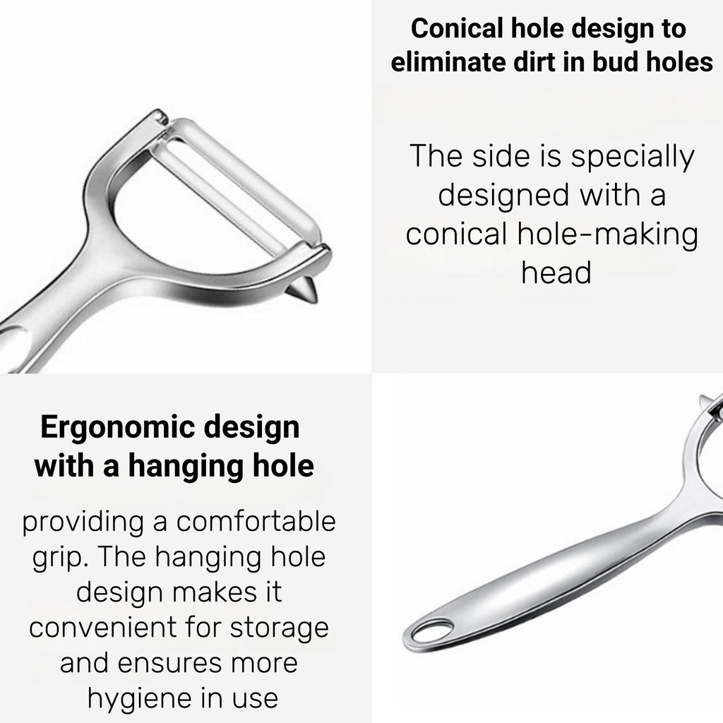 Multi-Functional Stainless Steel Peeler