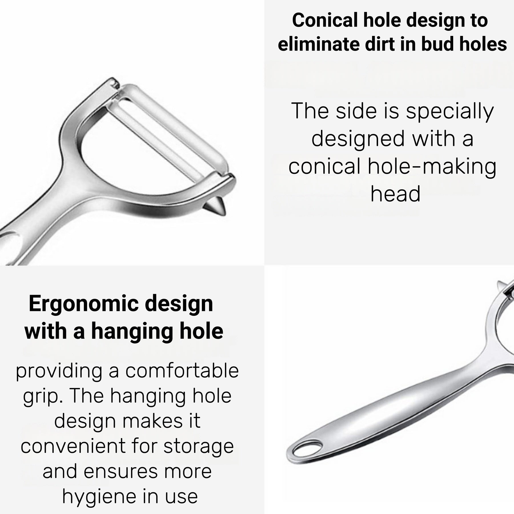 Multi-Functional Stainless Steel Peeler
