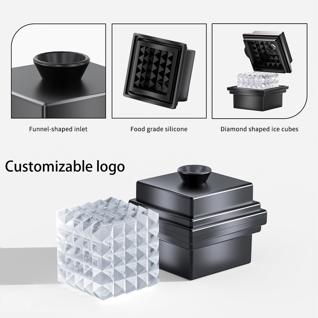 Silicone 1 Holes Customizable Ice Logo Cube Tray