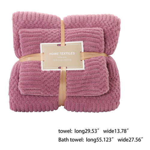Absorbent Coral Fleece Set Beach Towels