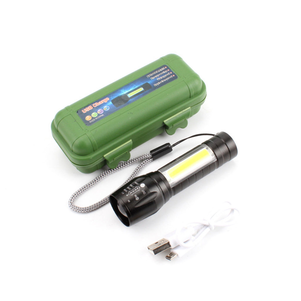 High Brightness Telescopic Zoom Waterproof Flashlight