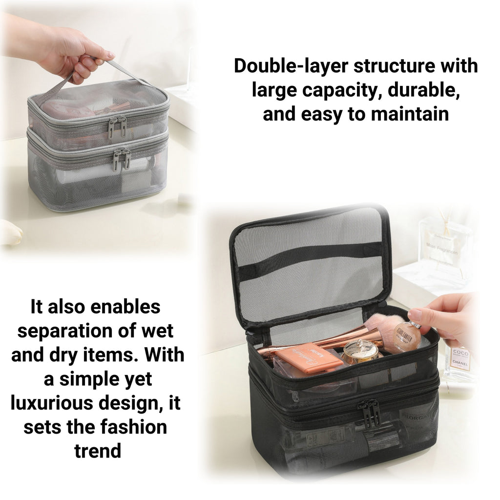 Mesh Cosmetic Organizer Bag