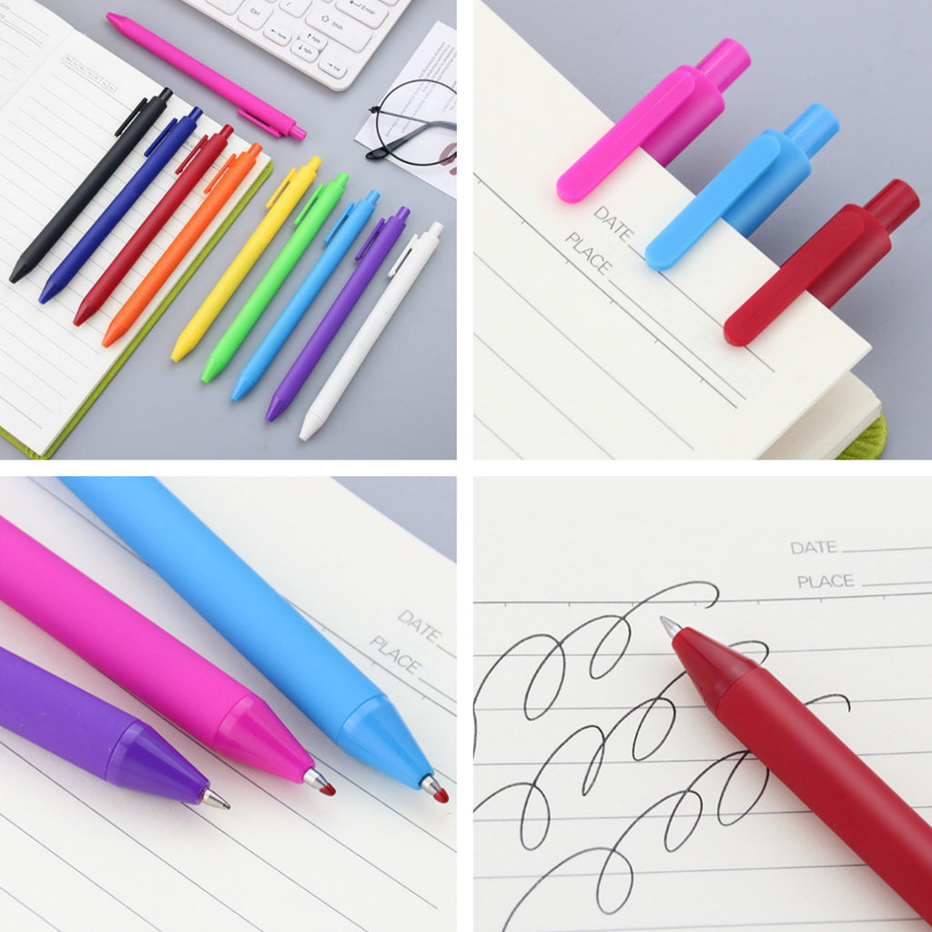 0.5Mm Macaron Retractable Black Ink Gel Pens