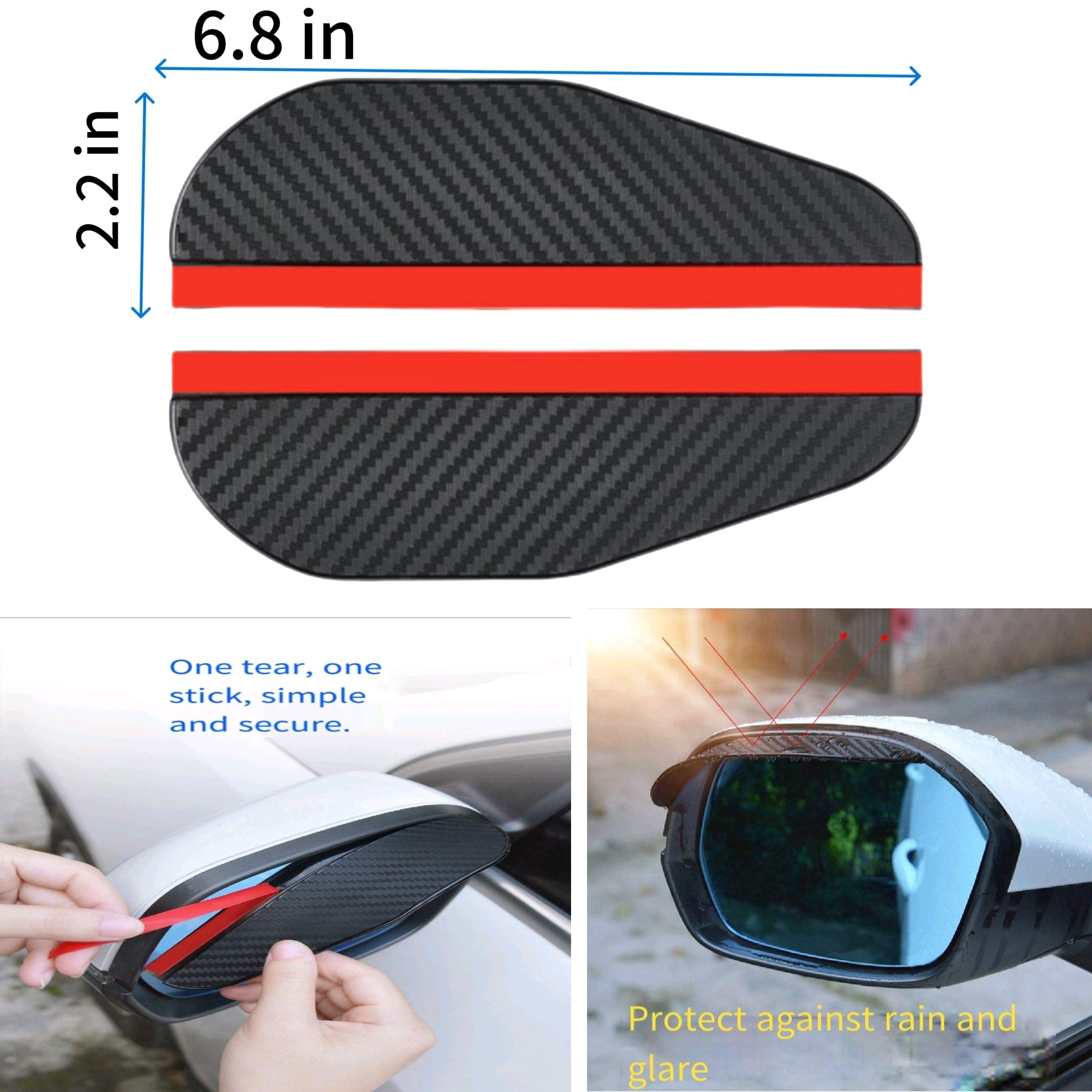 Car Rearview Mirror Rain Eyebrow