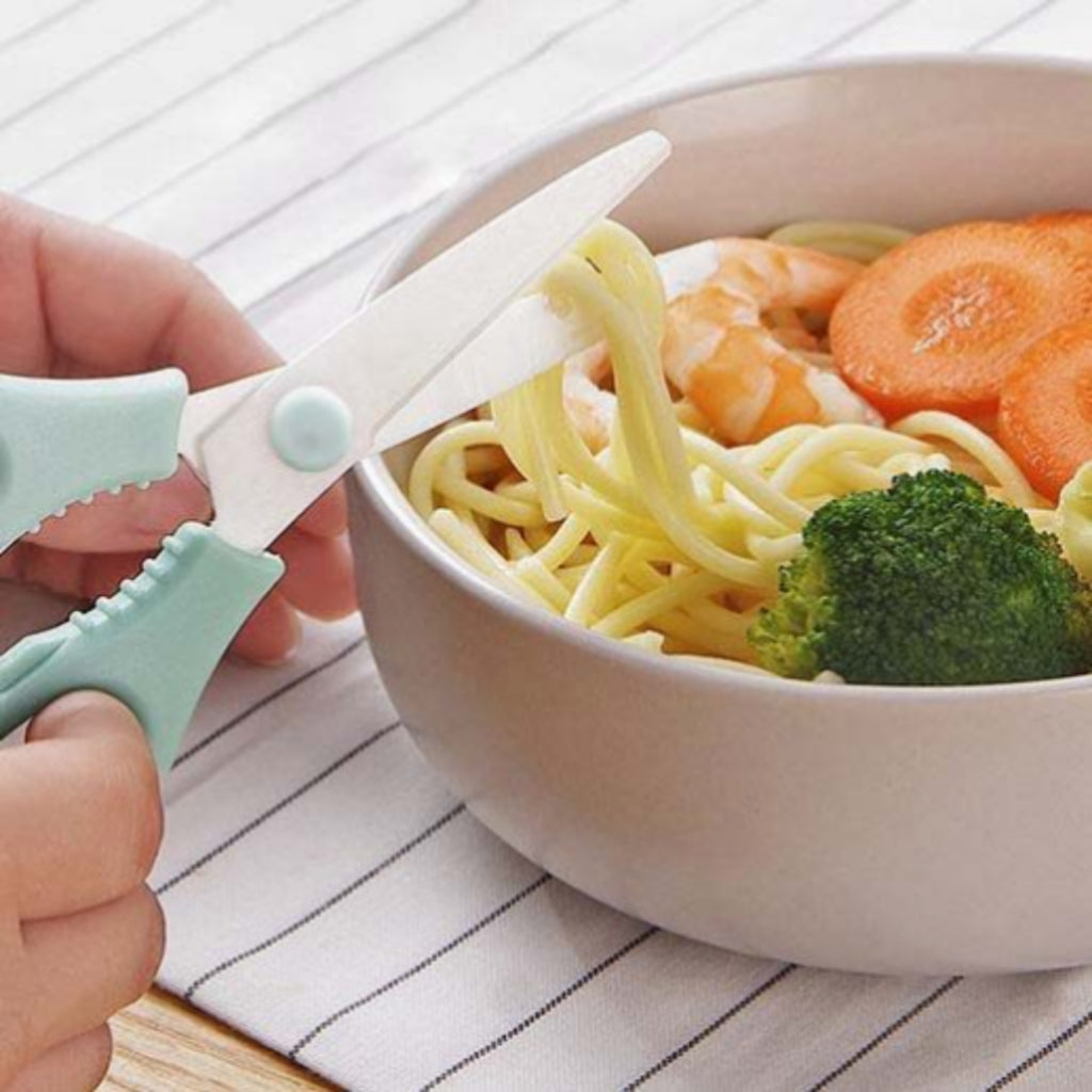 Ceramic Baby Food Scissors Portable Case BPA Free