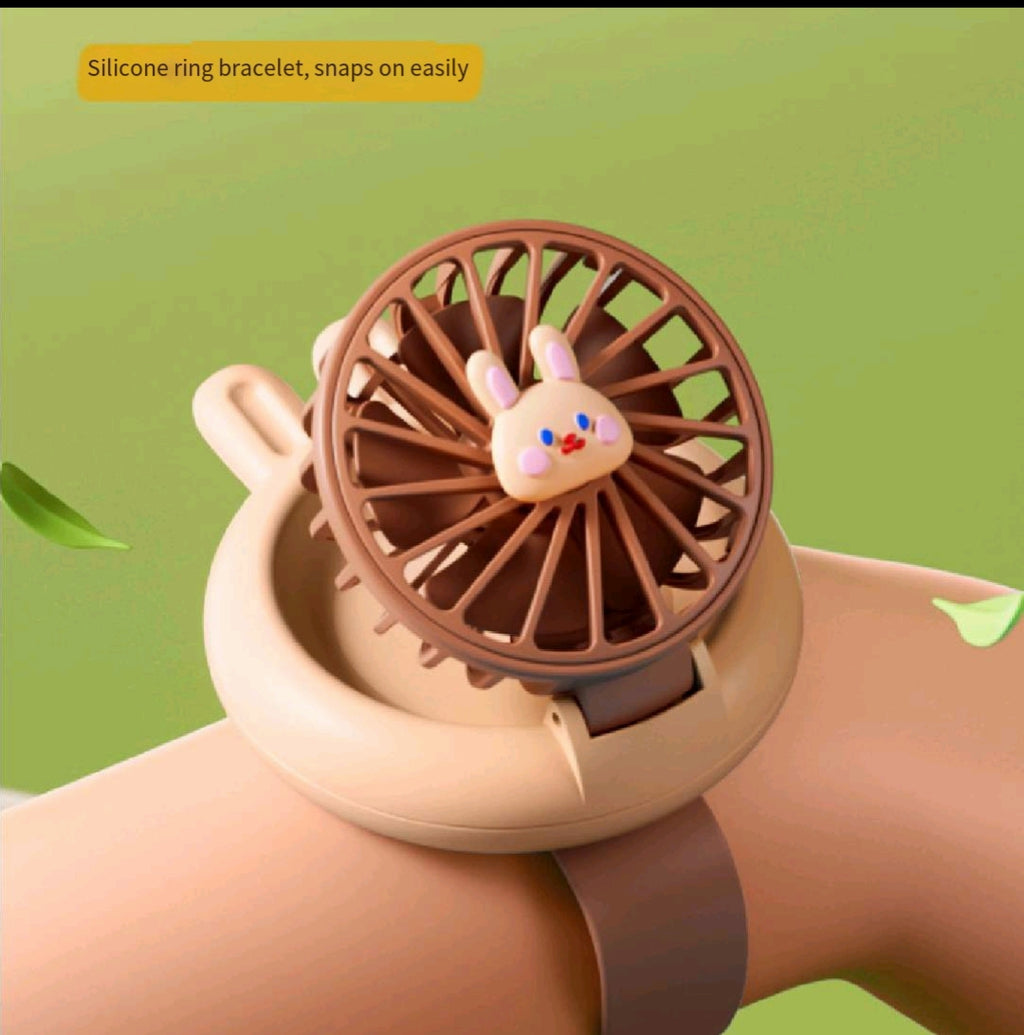 Mini Handheld Fan Kids Toy Watch USB Rechargeable