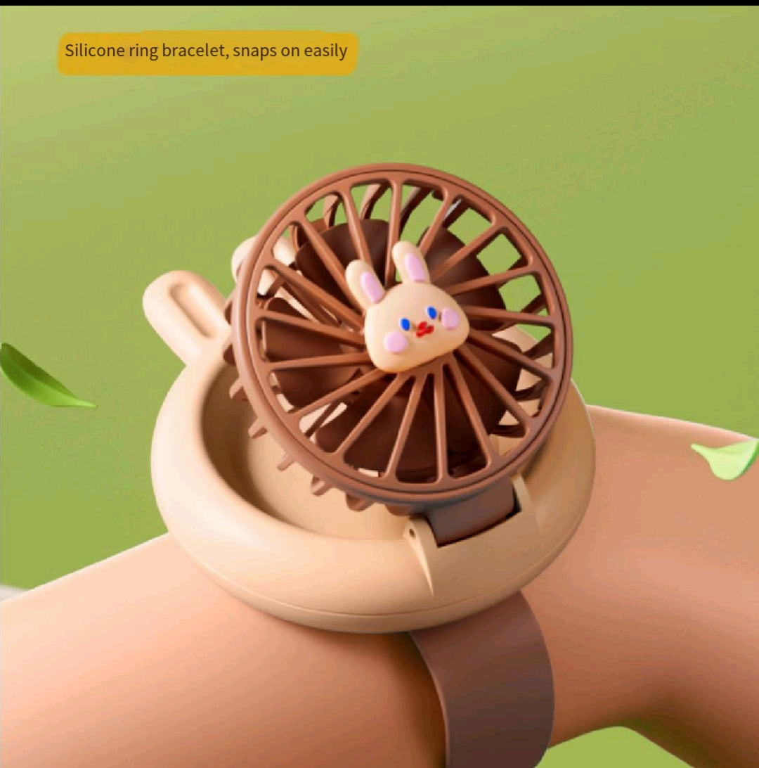 Mini Handheld Fan Kids Toy Watch USB Rechargeable