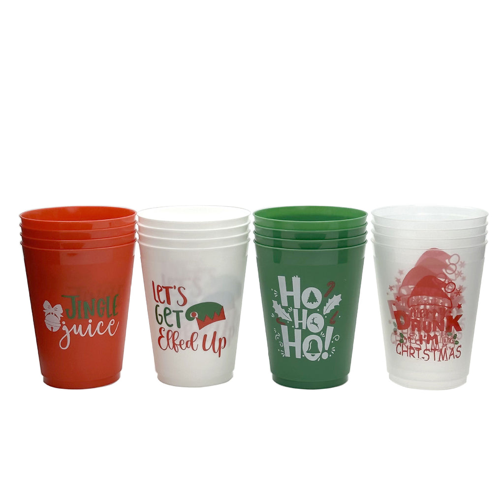 Four Designs Plastic Cups 16 Oz