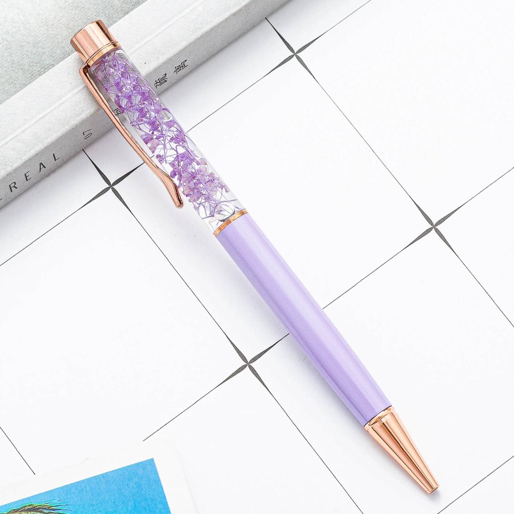 Fill The Oil With Dried Flower Ballpoint Pens