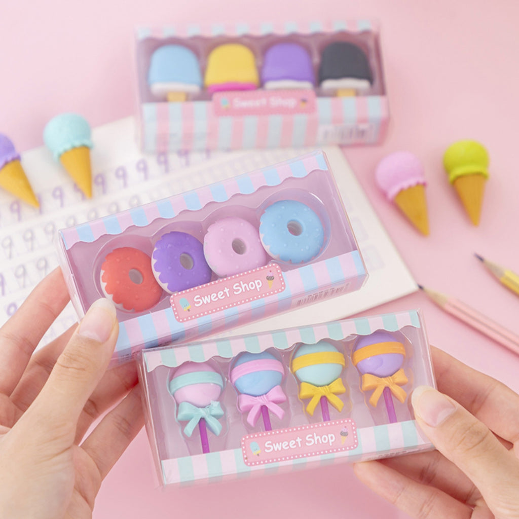 Student 4 Pieces Eraser Set
