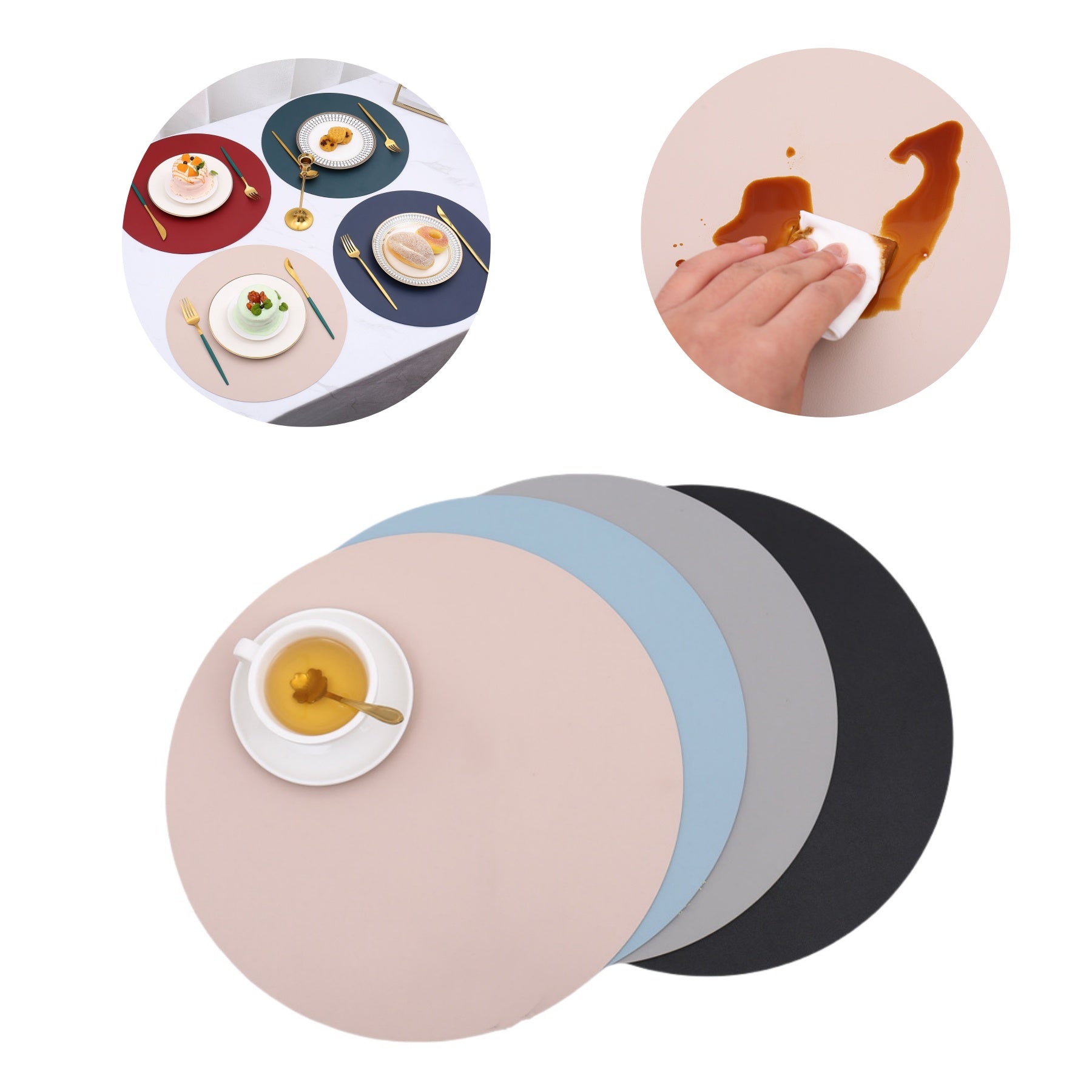 Round Minimalist Heat Insulated Placemat