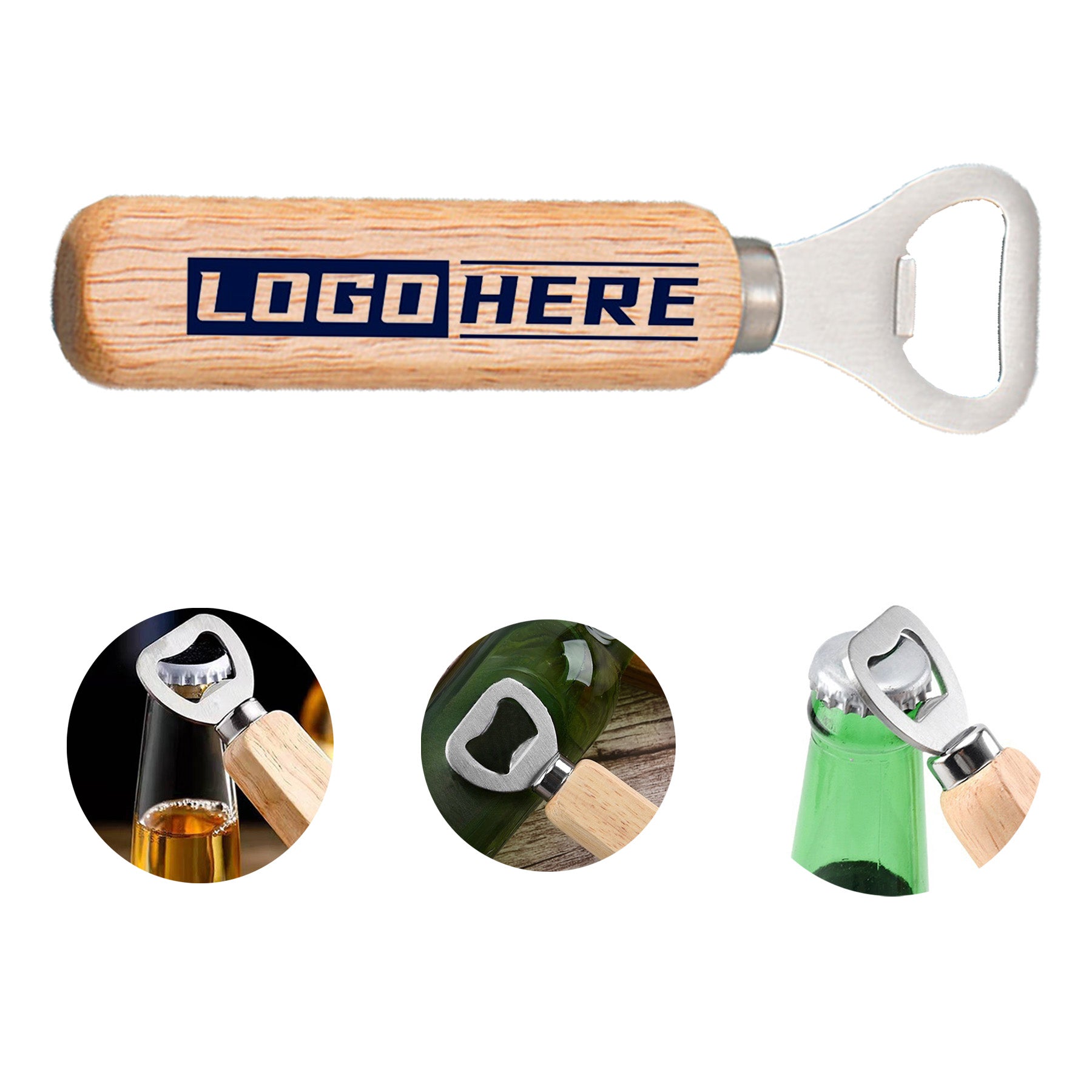 Wooden Handle Bottle Opener