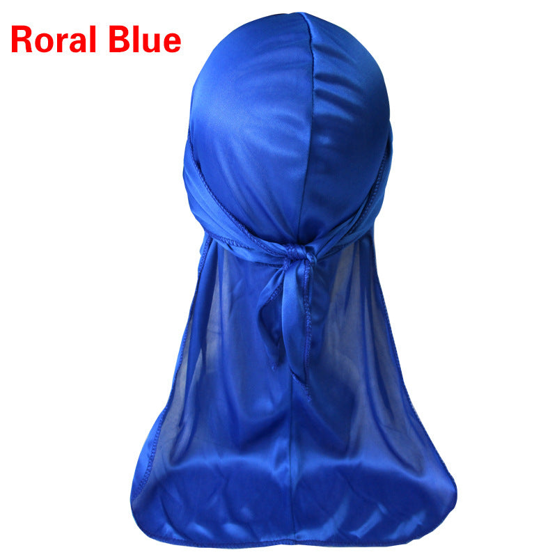 Imitation Silk Long Tail Turban Hat