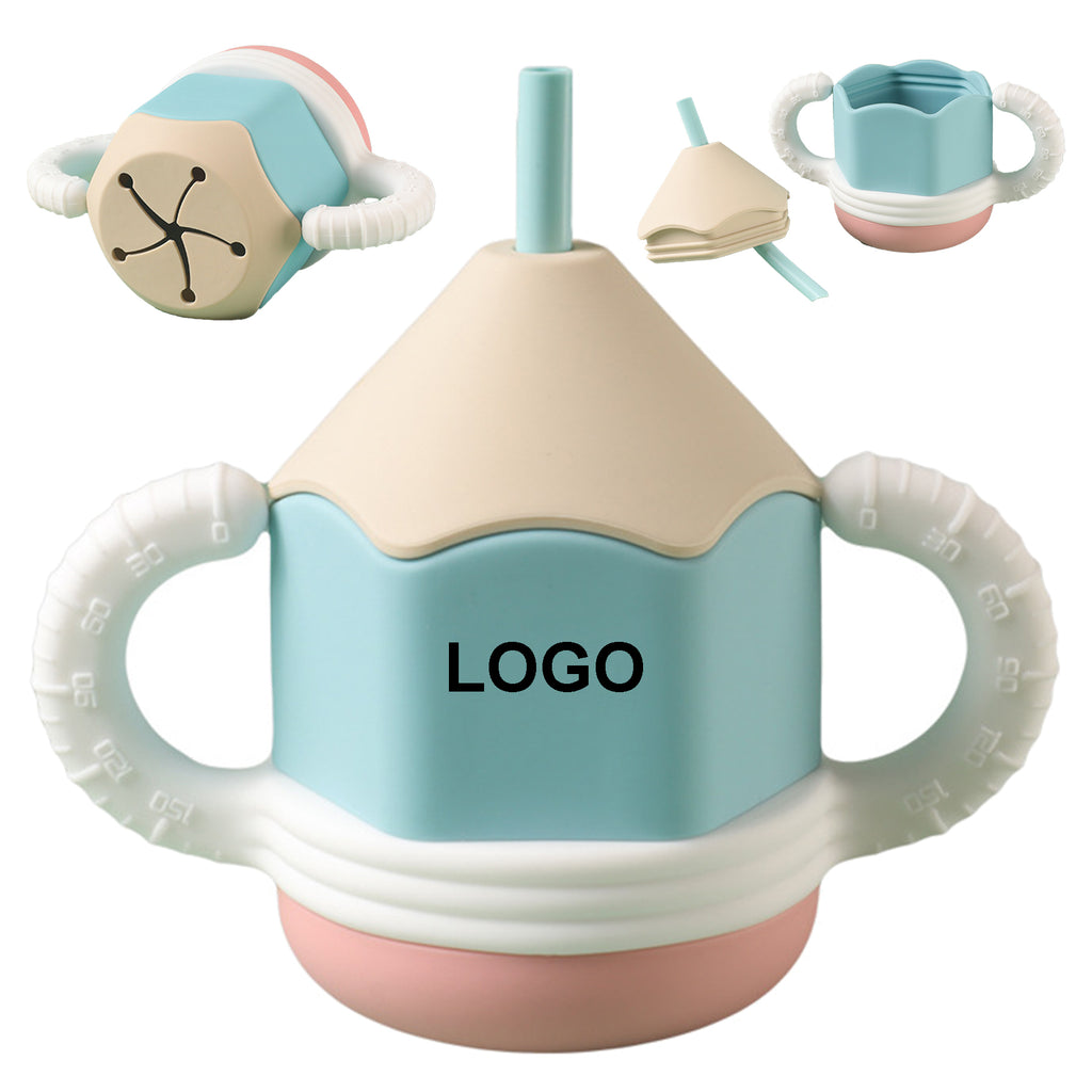 Pencil Shaped Water Bottle With Replaceable Snack Cup Lid