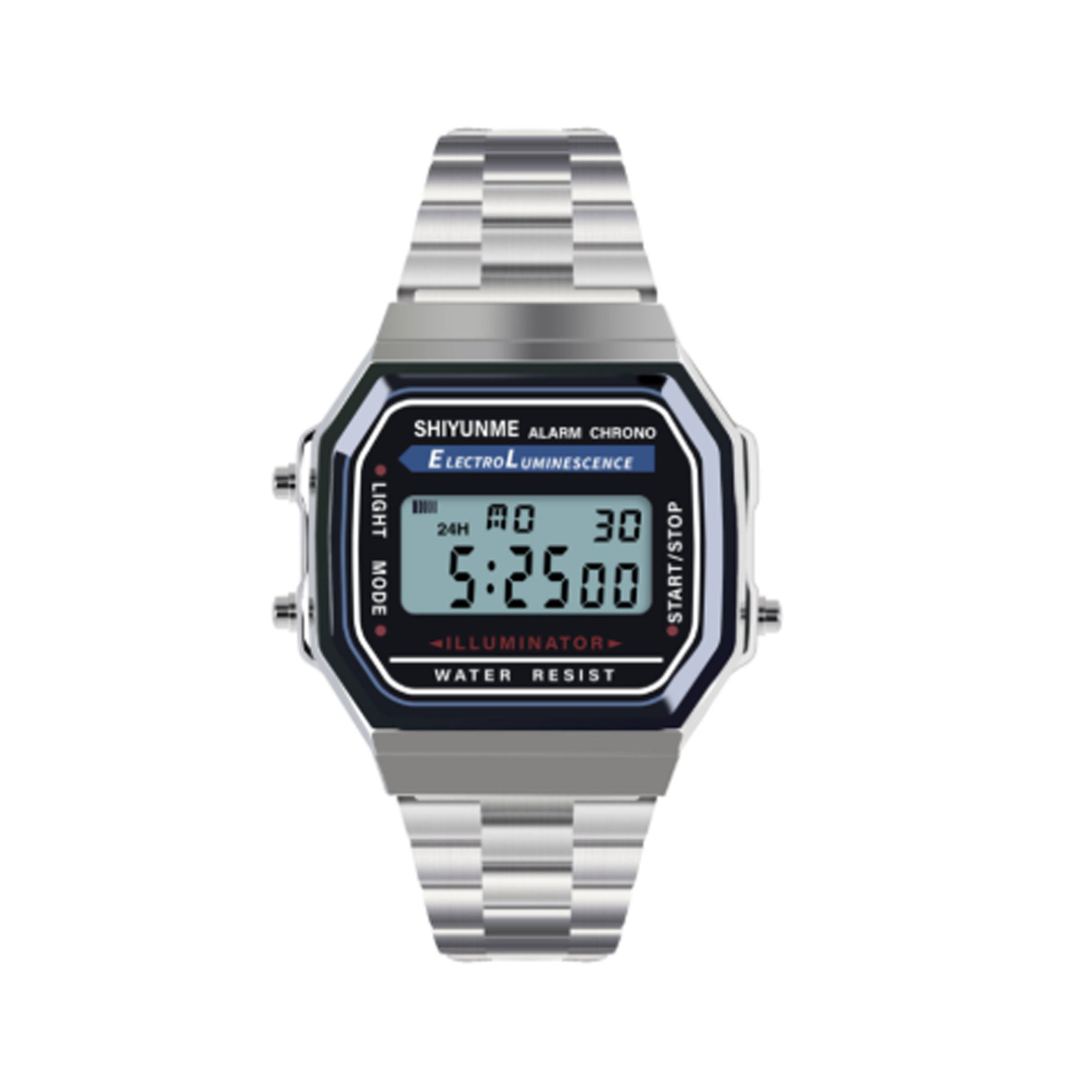 Classic Customizable Four Square Electronic Watch
