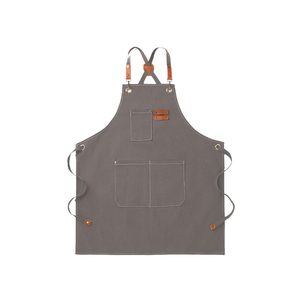 Durable Canvas Apron With Adjustable Straps And Pockets