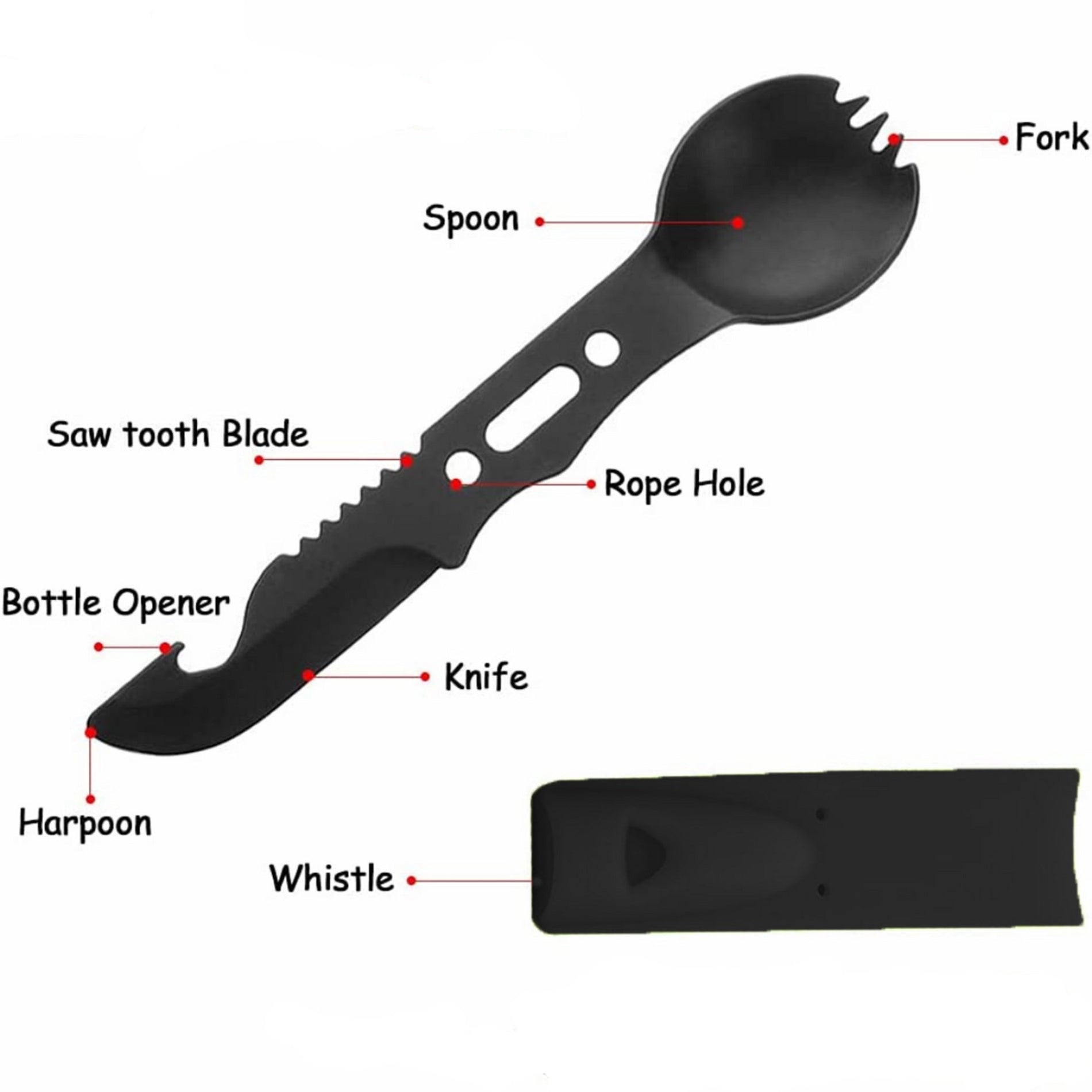 7-In-1 Outdoor Practical Tactical Survival Spoon