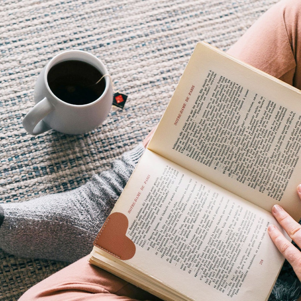 Heart - shaped Leather Bookmark