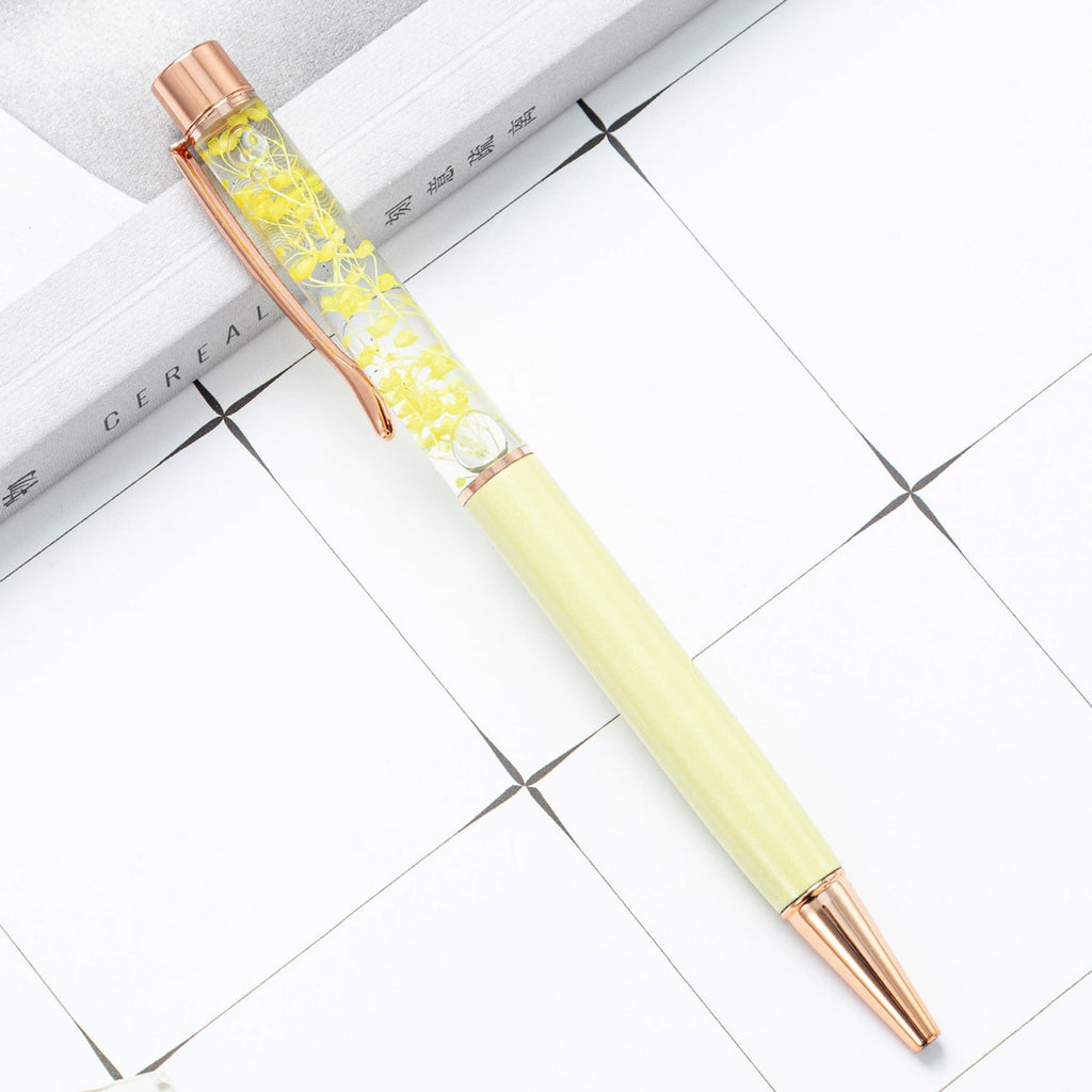 Fill The Oil With Dried Flower Ballpoint Pens