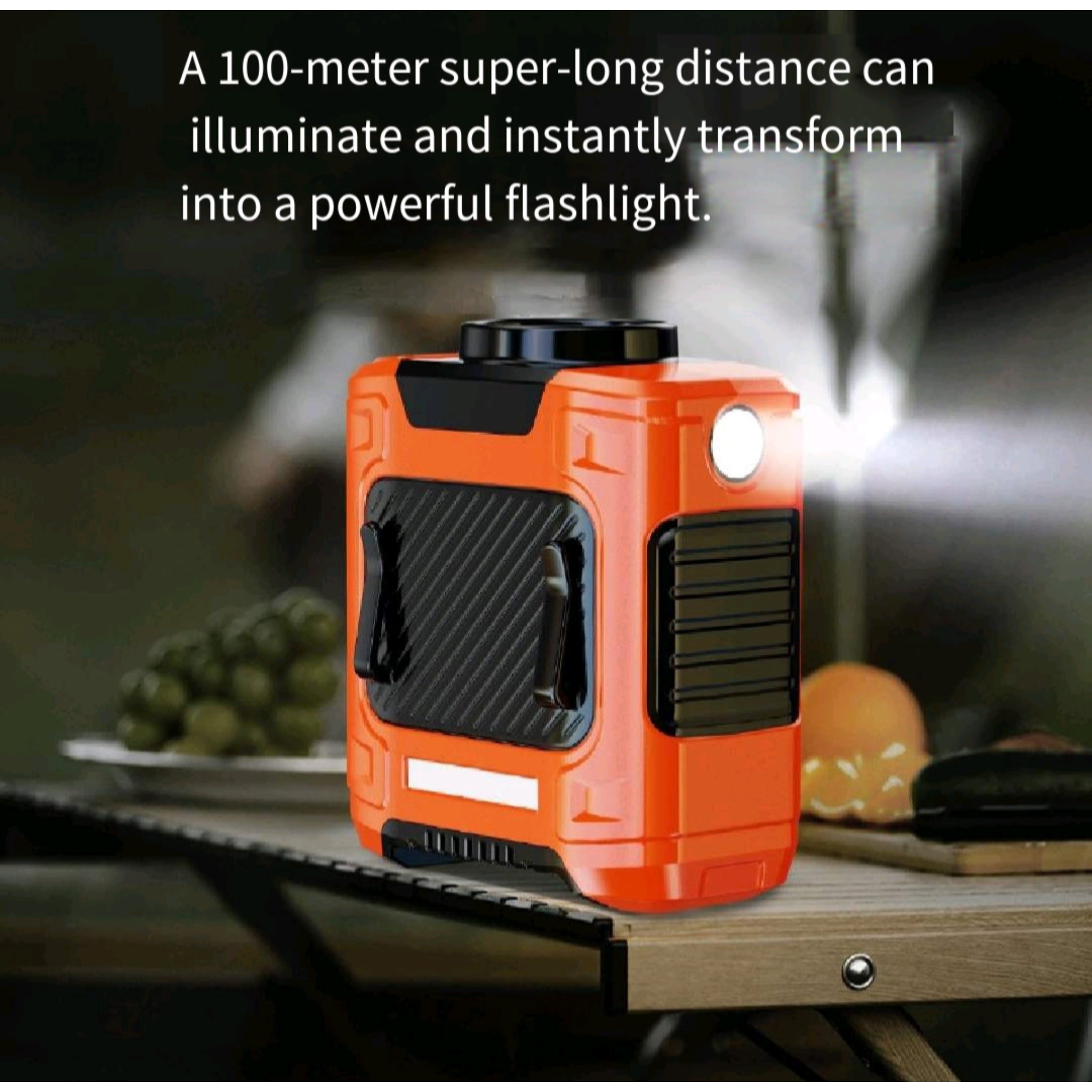 Wearable Waist Fan Outdoor Rechg Flashlight Long Last